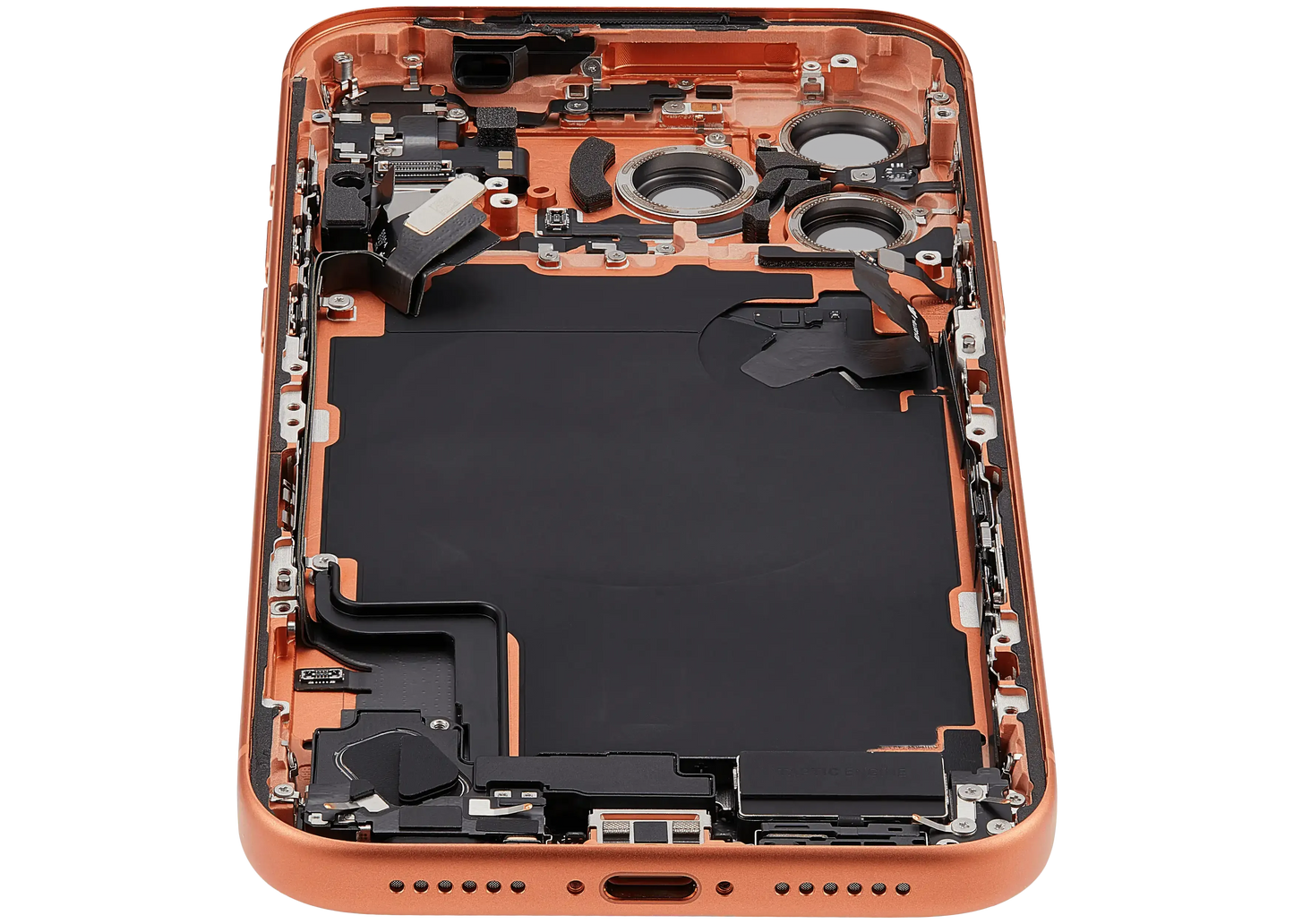 Back Housing W/ Charging Port Flex & Small Parts For iPhone 17 Pro Max (EU / Global Version) (Pull) (Cosmic Orange)
