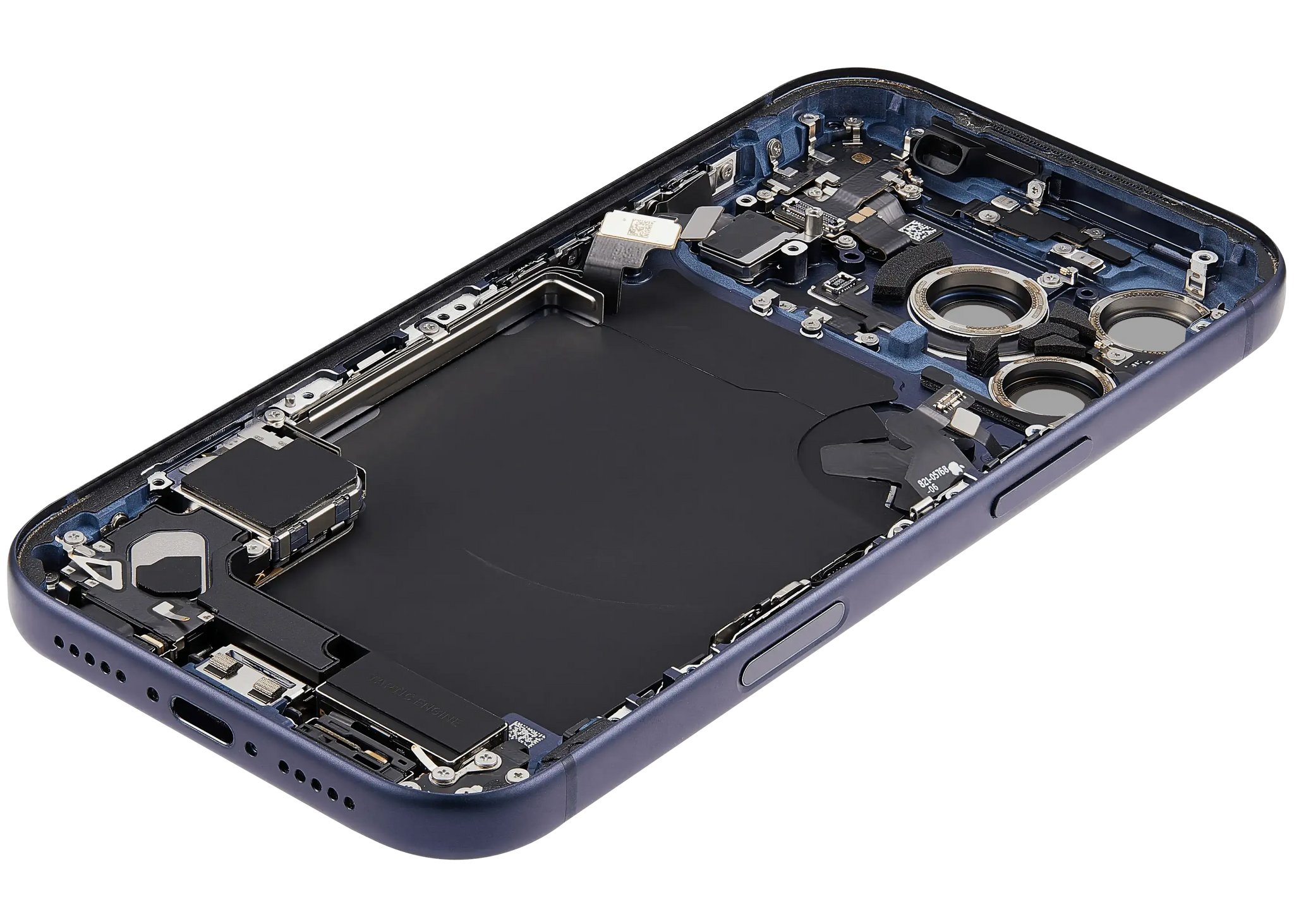 Back Housing W/ Charging Port Flex & Small Parts For iPhone 17 Pro (EU / Global Version) (Pull) (Deep Blue)